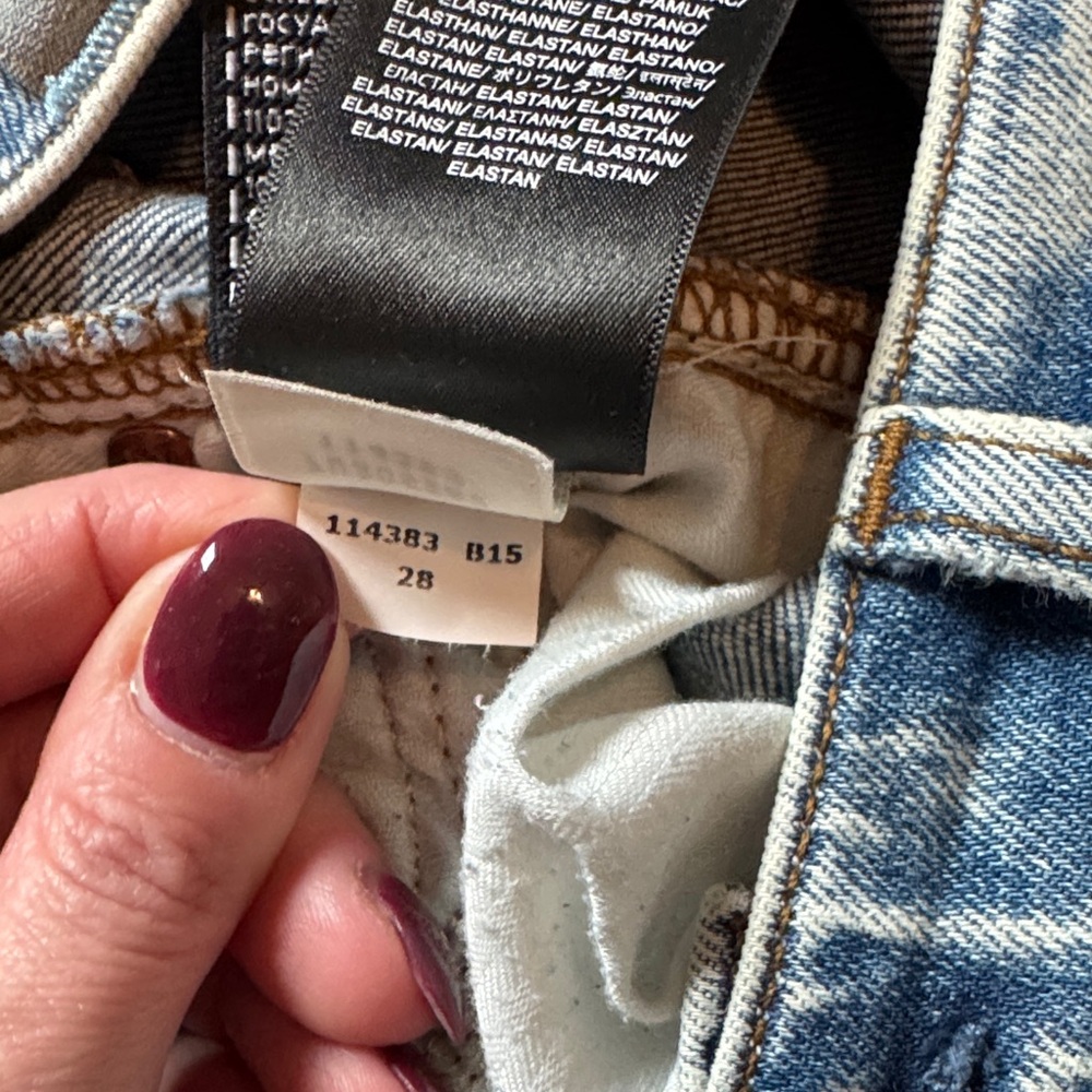 7 for all mankind Distressed Blue Jeans - Picture 5 of 7